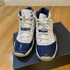 AJ 11 Retro BG_White/university blue  size 7Y